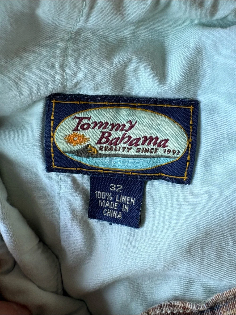 Tommy Bahama Plaid Cotton Linen Shorts - Beige Multi
